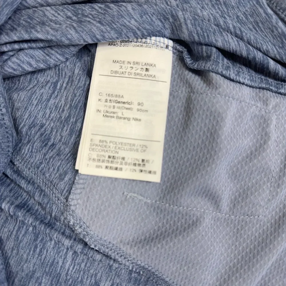 Nike Swift Dri-FIT 1/4 Zip Running Top Women’s Large Blue UPF 40+ NWT